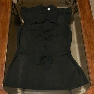 Charlotte Russe Chic Black Ruffled Top